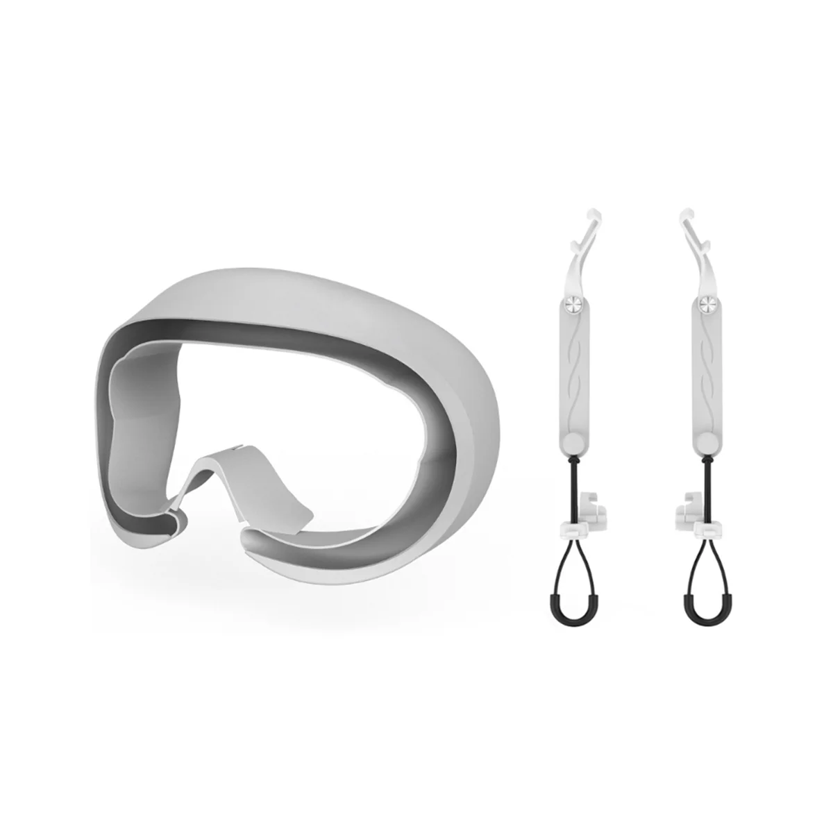 VR สายพานควบคุมหูฟังเกม Pico 4 VR ที่จับสำหรับแผ่นรองหน้าจอการรั่วไหลของแสงอุปกรณ์เสริม VR-สีเทาอ่อน