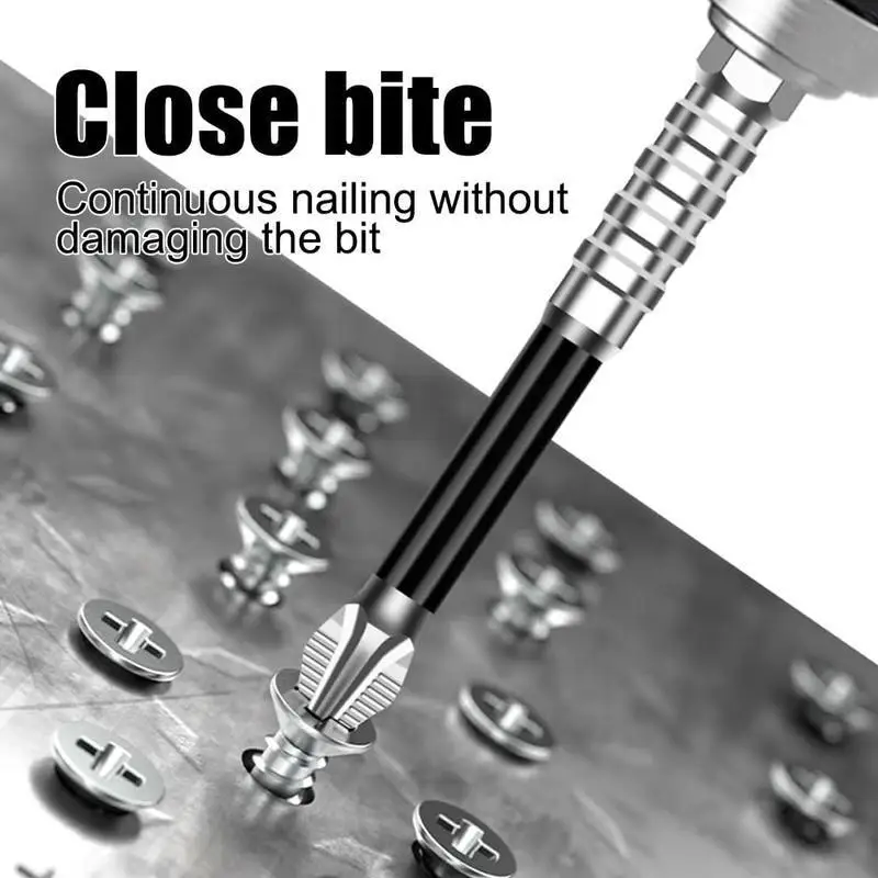 6Pcs Strong Magnetic Screwdriver Bit Set Titanium Alloy Anti-Slip Crosshead Phillips Drill Bits Impact Resistant Power Tool Accessories For Electric Hand Drills view 5