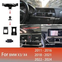 Car Phone Holder Mobile Mount Stand ForBMW X3 IX3 X4 F25 F26 F97 F98 G02 G08 2012-2024 Adjustable GPS Special Navigation Bracket