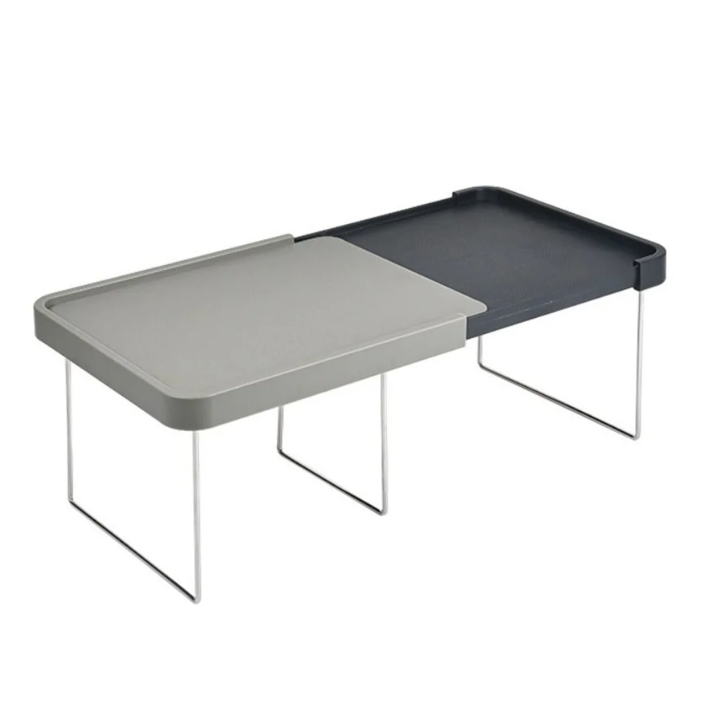 

Retractable Kitchen Folding Shelf Multifunction Stainless Steel Cabinet Sliding Rack Expandable Space Saving
