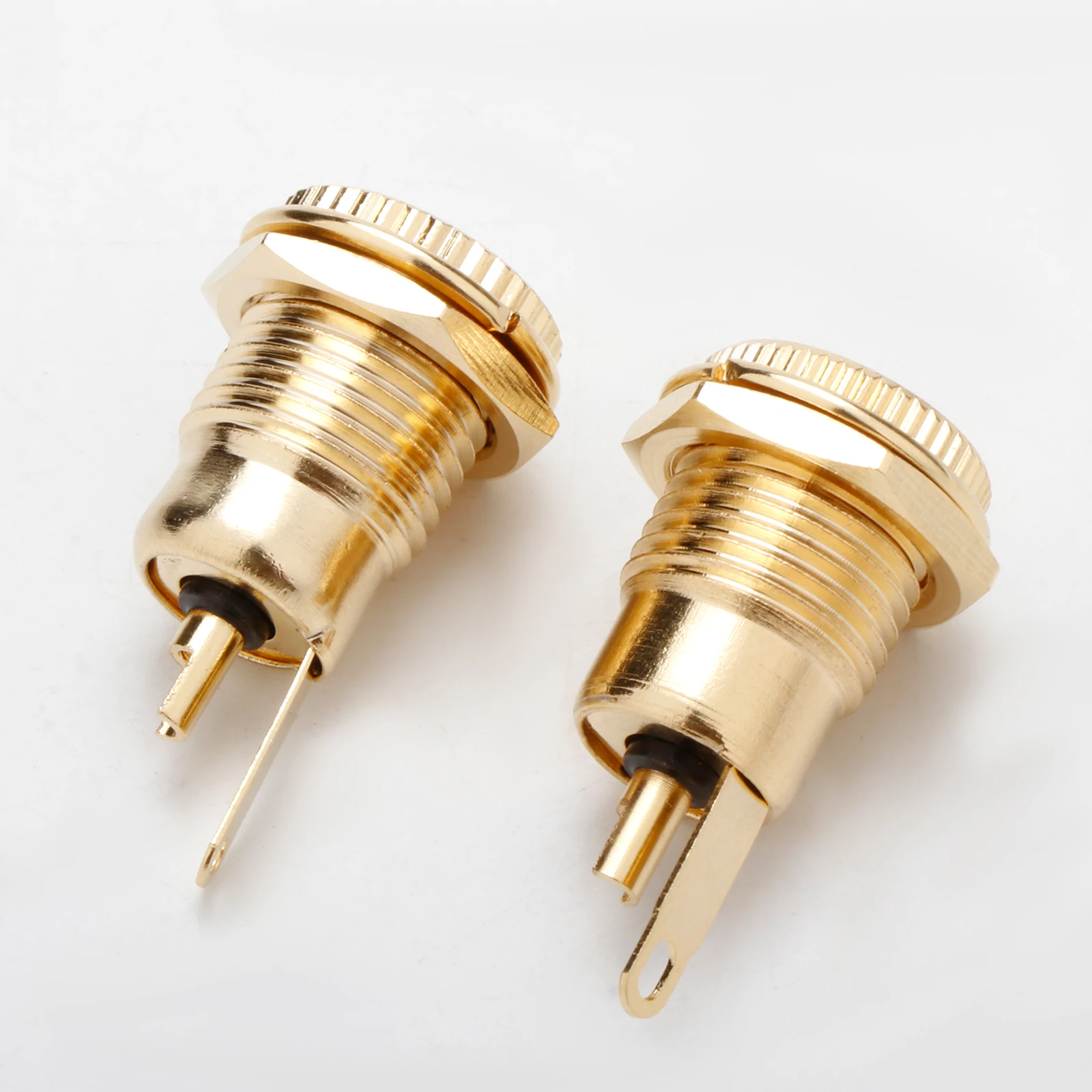 صوت HiFi عالي الجودة مطلية بالذهب طاقة تيار مستمر أنثى ، لوحة صامولة ، تثبيت محولات موصل ، ، ، مقبس 4 ، 10 ، 50