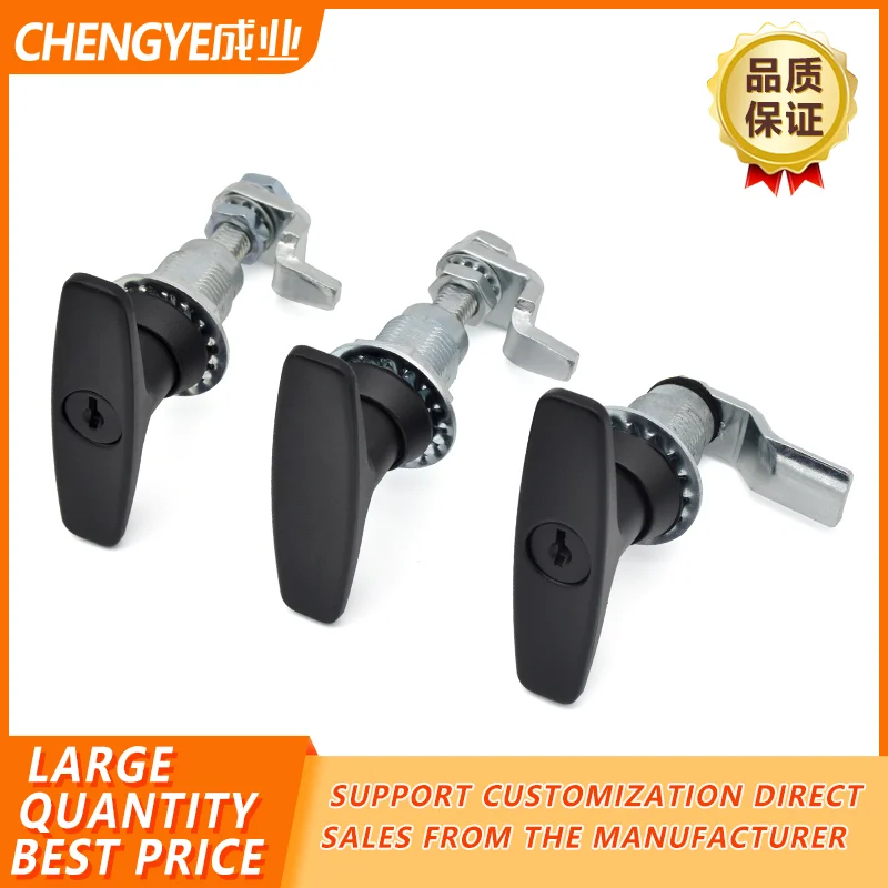 T-핸들 압축형 텔레스코픽 핸들 도어락, 캐비닛 장비 도어락