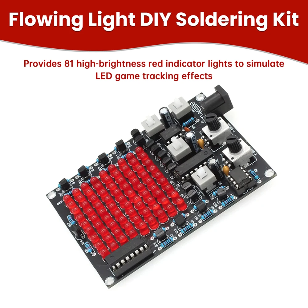 Kit électronique LED à monter soi-même CHA-81 DC 4.5-9V, lumière de suivi, projet de soudure de jeu, pratique de l'axe X/Y, lumière à flux réglable Mobile