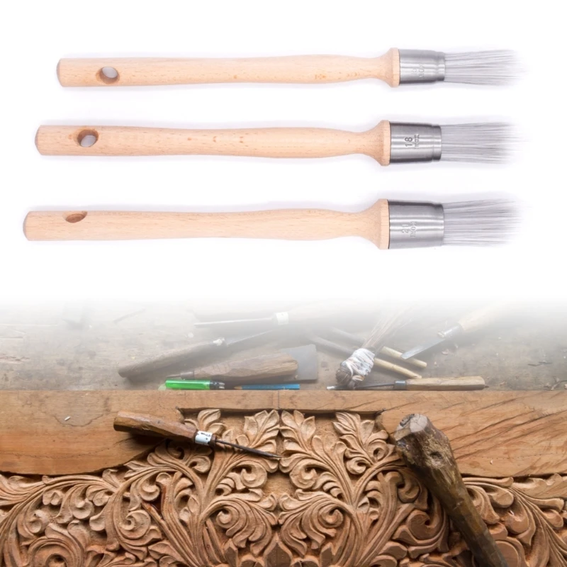 

Ergonomic Handle Paint Brushes Fine Tip Paint Brushes for Narrow Areas Dropship