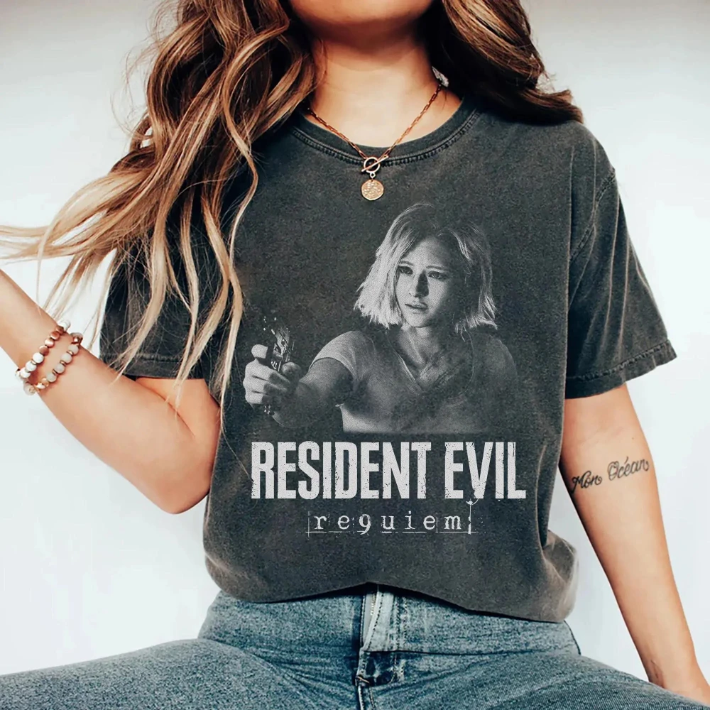 Resident Evil Requiem Grace Ashcroft Shirt Leon S Kennedy Victor Gideon Graphic Short Sleeve Women Men for Spring Summer