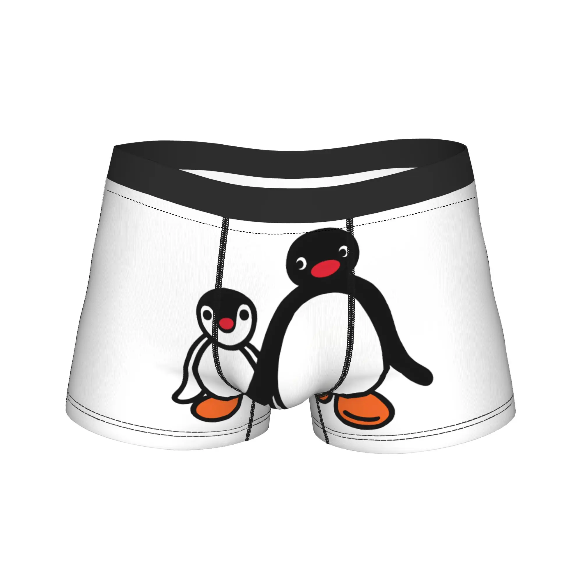 Pingu and Pinga Cute Penguin Underwear  Man Shorts Briefs Comfortable Boxershorts High Quality Customs Plus Size Underpants