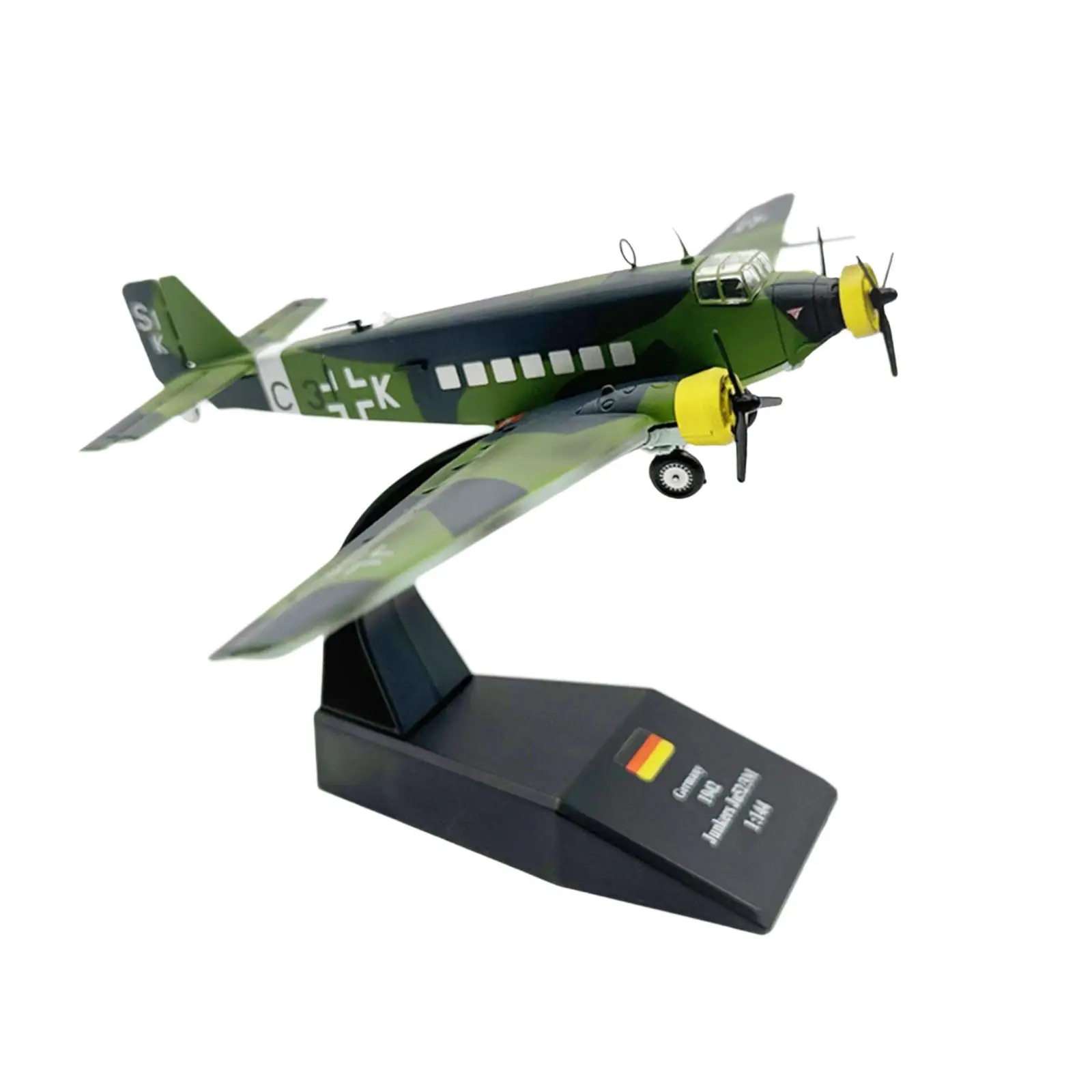 Lega 1/144 JU52 ornamento modello pressofuso aereo per soggiorno ufficio Cafe