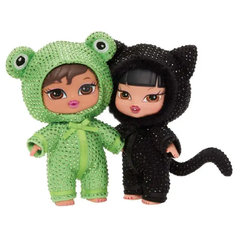 Original MGA Bratz Bratziez Bling Seriez Glitter Keychain Blind Box Diamond Decor Animal Shaped Trendy Bag Pendant Ornament Gift view 2