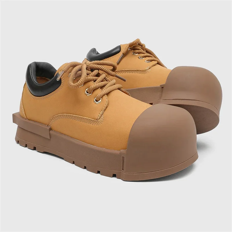 

Chunky Sneaker Men Designer Winter Warm Boots Fashion Casual Microfiber Leather Upper Height Increased Flat Platform Board Shoes