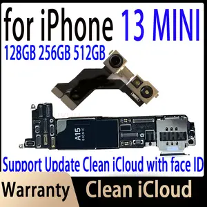 Bilashmart iPhone 13 Mini Motherboard Unlock Logic Board With/NO Face ID Main Board With Chips Support Update 4G5G work