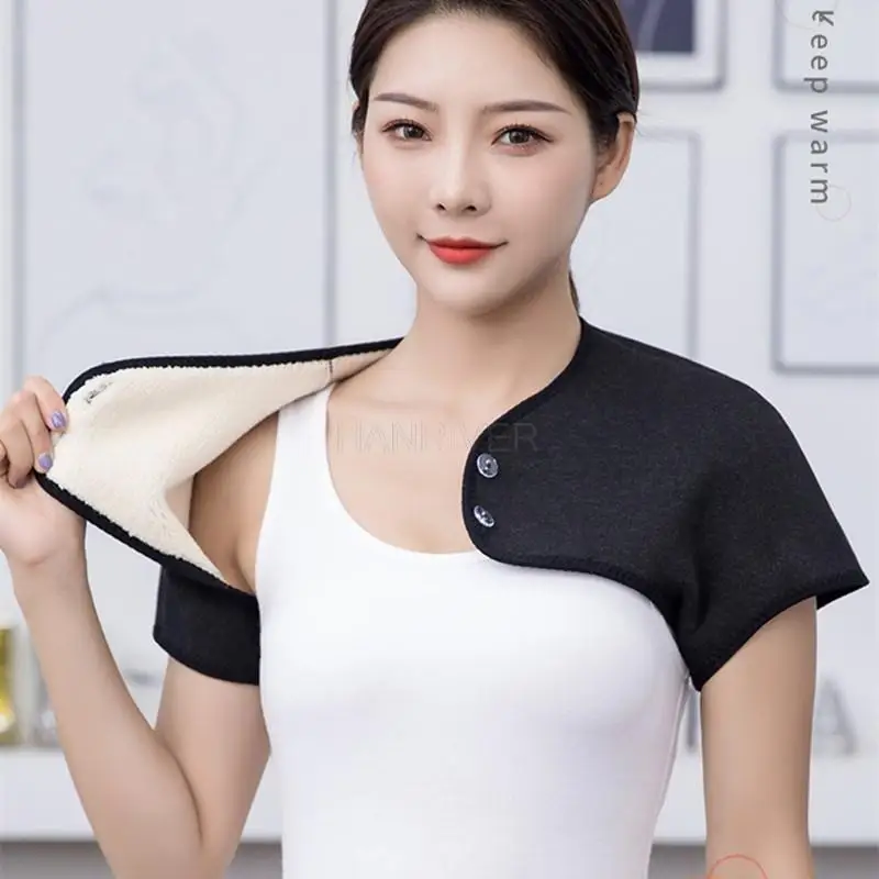 Faux lambskin shoulder warmer double-layered,thickened,close-fitting,skin-friendly,suitable for autumn and winter