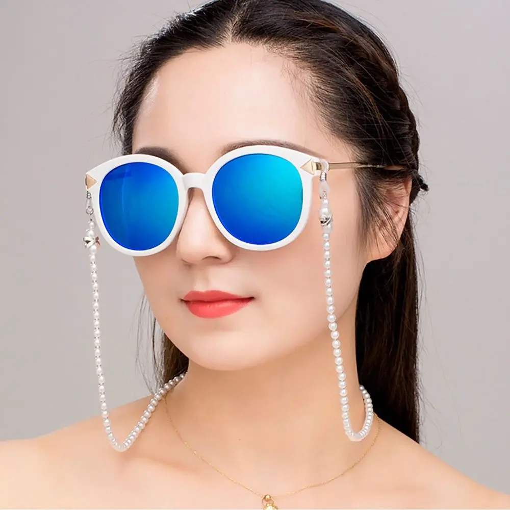 Imitation Pearl Reading Glasses Chain Beaded Chain Glasses Accessories Sunglass Lanyard Straps 75cm 6 Colors