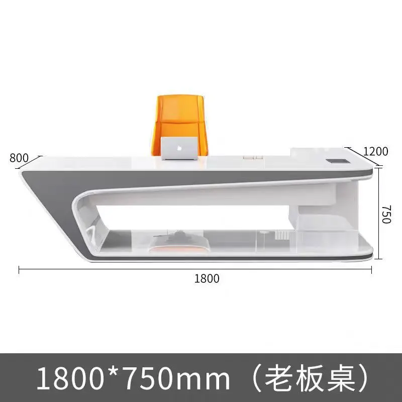 Creative and fashionable paint boss table, and white boss table, president  manager table, desk supervisor t