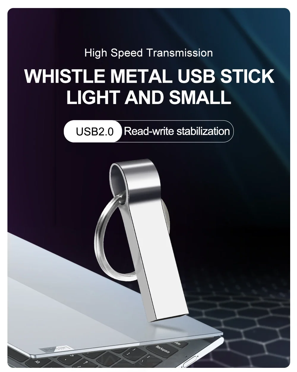 Kostenloser USB-Stick mit individuellem Logo, 128 GB, Schlüsselanhänger, 64 GB, kreatives Werbegeschenk, 32 GB, Mini-Metall-USB-Stick, 16 GB – Detail 1