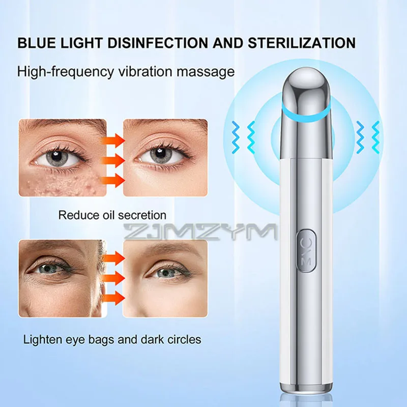 42 ℃   Oogmassageapparaat met constante temperatuur Blauw licht Ooglift Schoonheidsapparaat met sterilisatiebare basis voor het verminderen van donkere kringen en rimpels