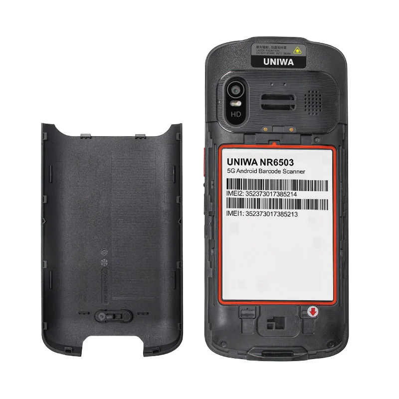 UNIWA-NR6503, teléfono inteligente con Android 13, escáner QR IP66, PDA, Honeywell, módulo de escaneo 2D, 8GB + 128GB, lector RFID, 5000mAh, red 5G,