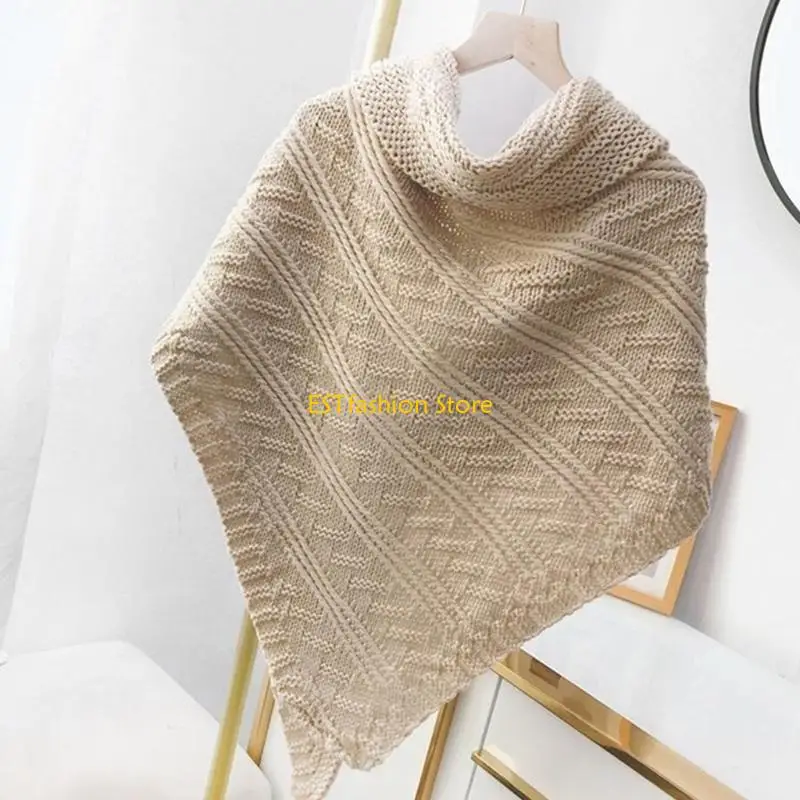 Y5GC Triangular Shawl Scarf Unique Leather Buckle Shawl Wraps For Women Scarf Shawl Buckle Triangular Shawl Wraps