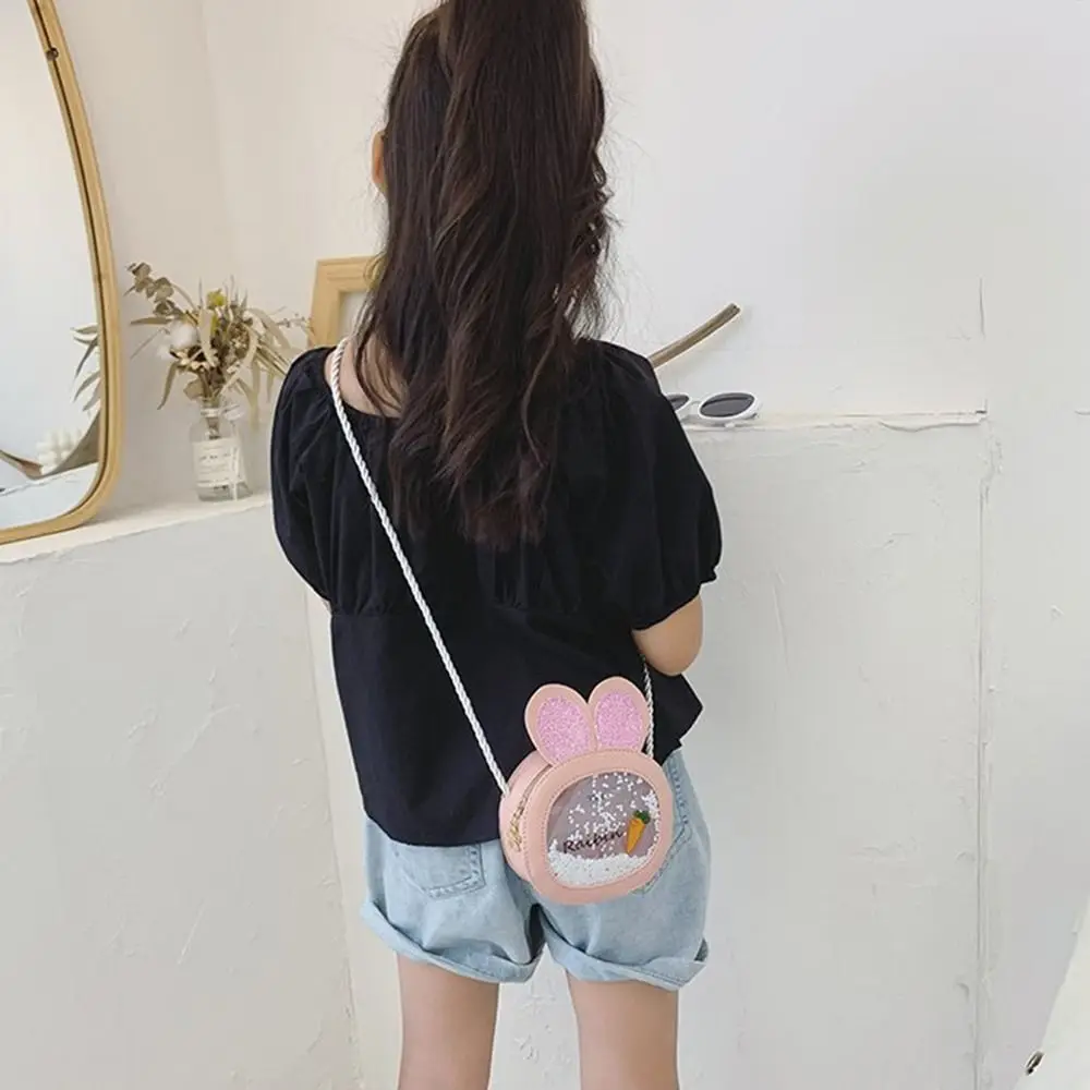 PU Leather Shoulder Bag Cute Small Rabbit Messenger Bag Handbag Kids Girls