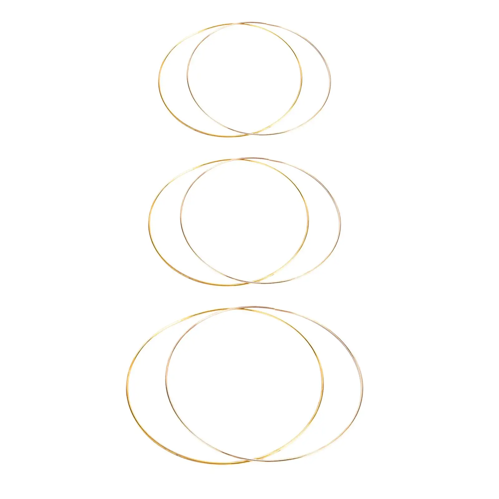 Metal Flower Hoop para DIY, Round Hoop, Wreath Frame, Artesanato, 2pcs