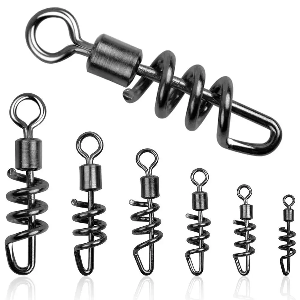 

2#-10# Fishing Rolling Swivel Stainless Steel Flexible Rotation 8-Shape Connect Ring Durable Quickly Entering The Water