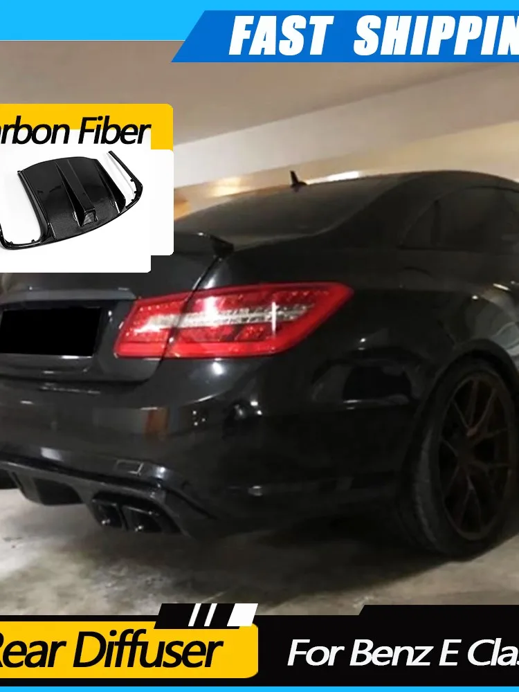 JMCARCOOL Koolstofvezel Achter Lip Diffuser Voor Mercedes Benz E Klasse W207 C207 E260 E300 E350 Sport Coupe 2 Deur 2009-2012 - afbeelding 2