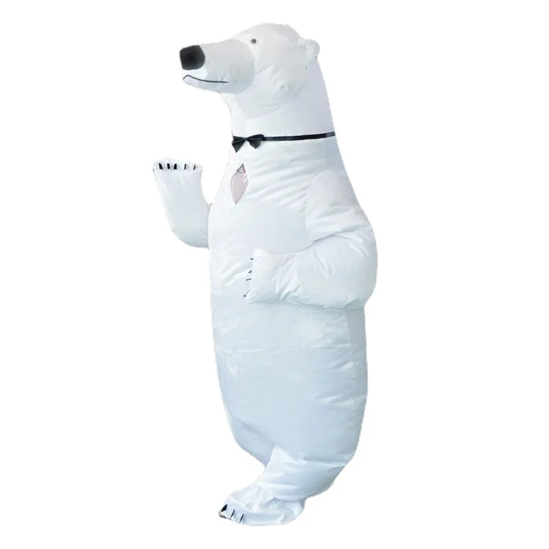 New Polar Bear Inflatable Costume Mascot Costume Animal Fantasia Adult Halloween Carnival Birthday Party Cosplay Costume Clothes