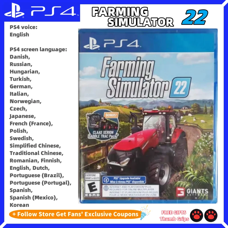 

Sony Playstatio4 PS4 Genuine New Game CD Farming Simulator 22 Playstation4 Game Card SONY Ps4 Games Farming Simulator 22