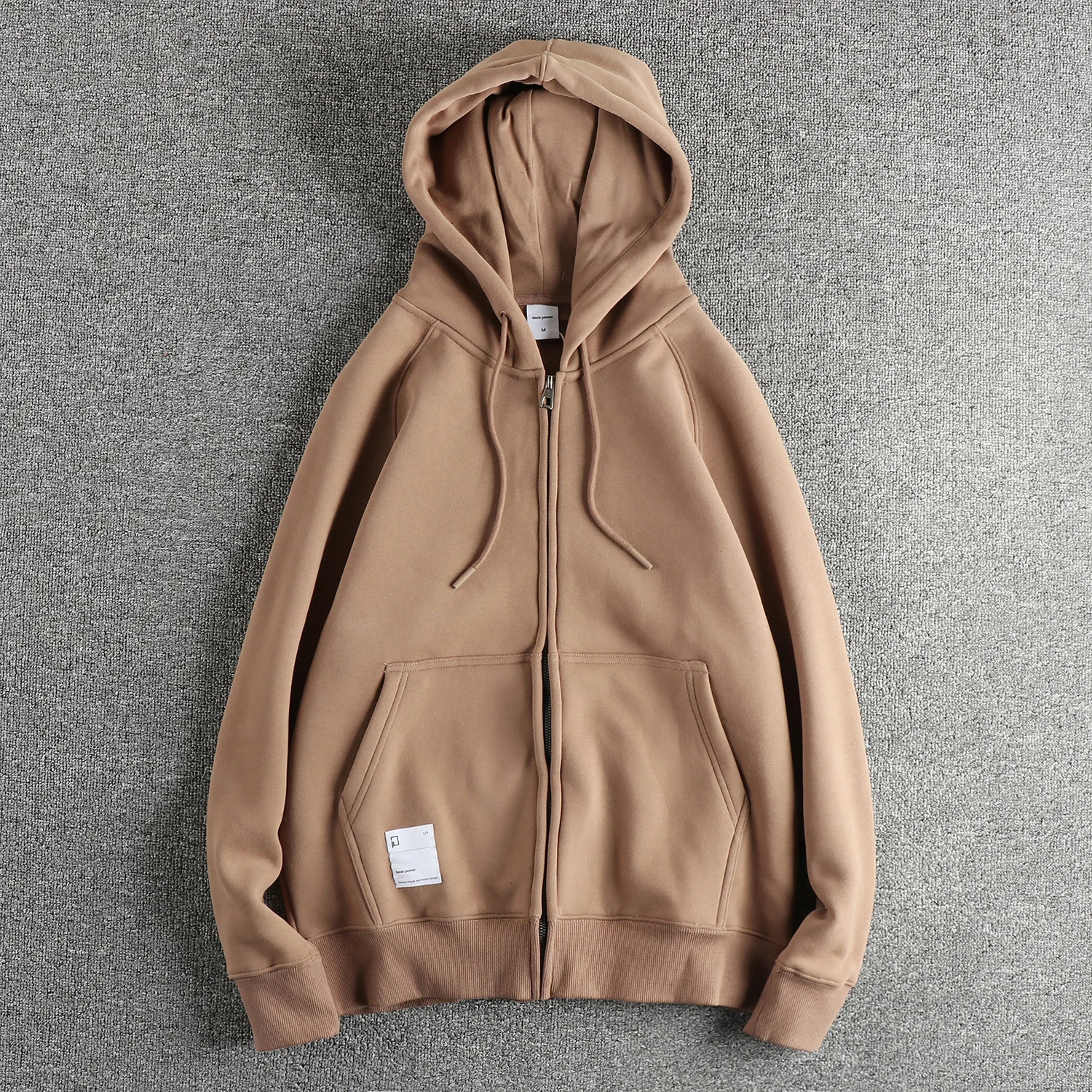 

Casual hooded cardigan hoodie men's new autumn and winter heavy pile thick couple trend coat top