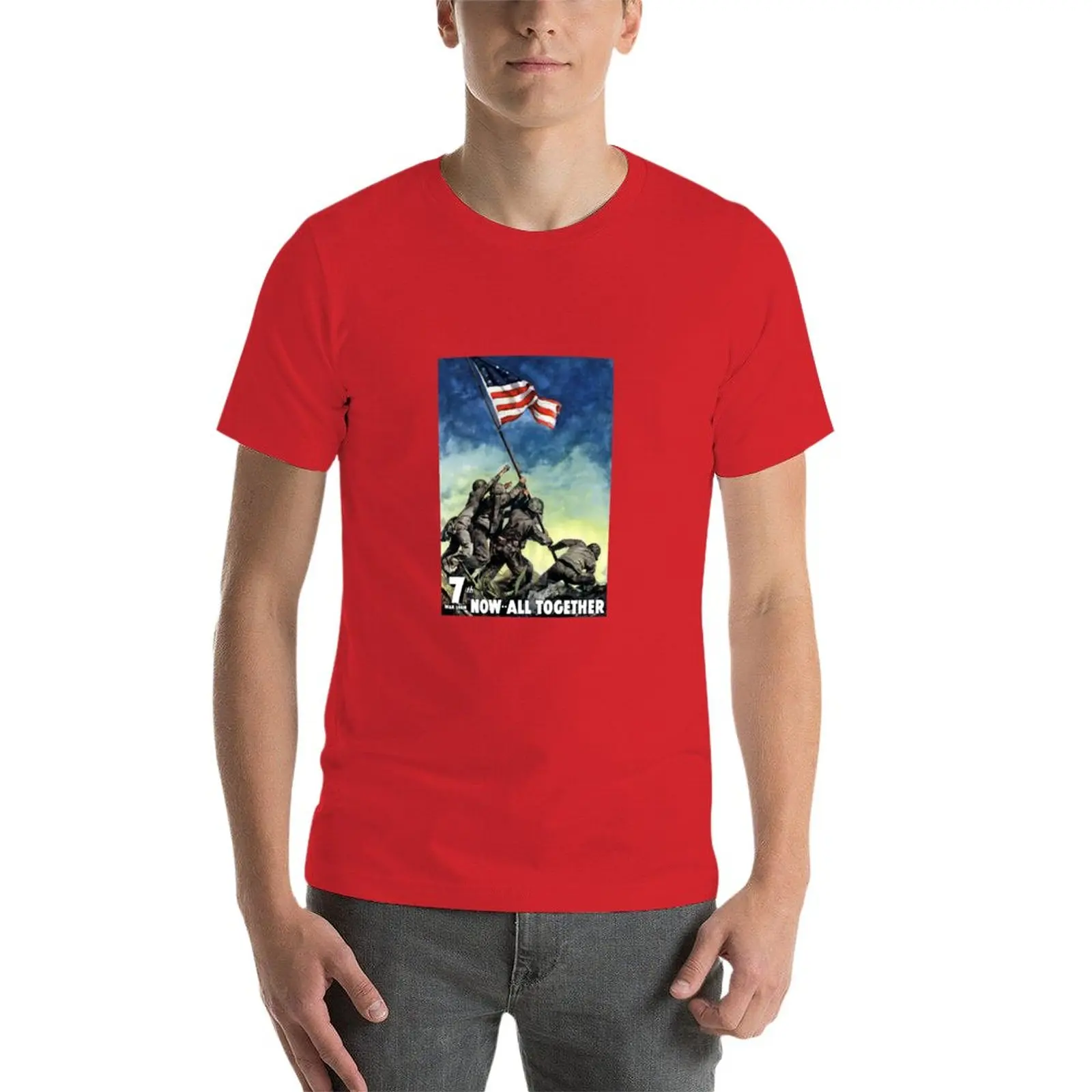 New Raising The Flag On Iwo Jima T-Shirt quick drying shirt Short sleeve tee blank t shirts black t shirts for men