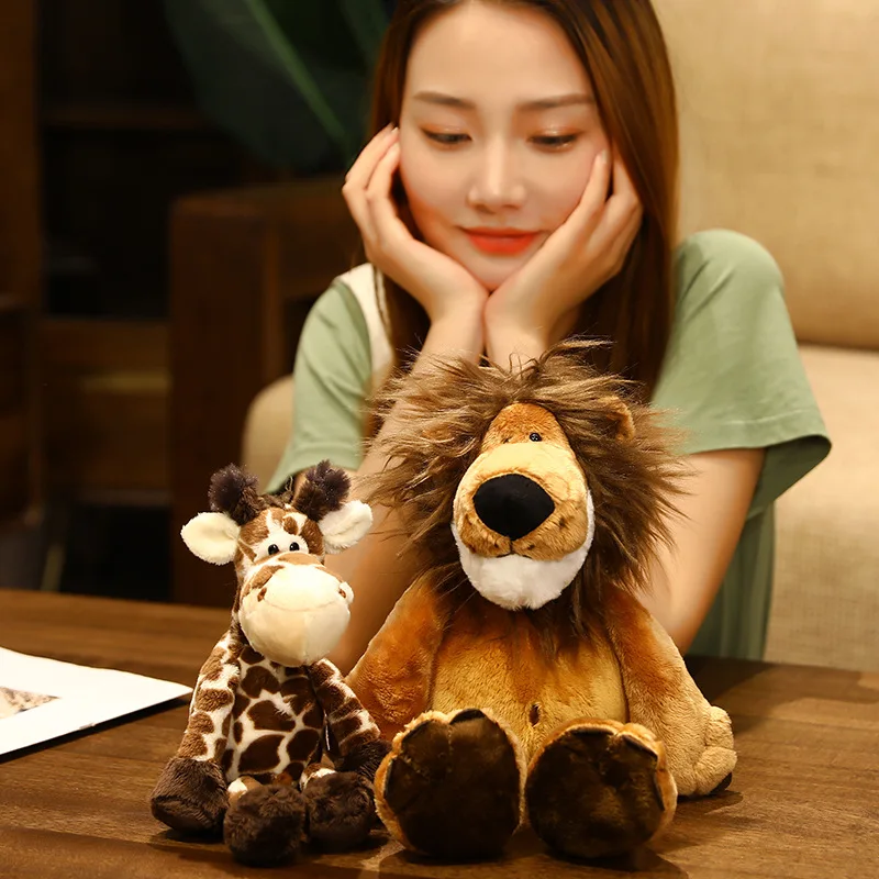 Cartoon Animal Hand Puppet Parent-child Game Doll Lion Elephant Pig Appease Toys Birthday Gifts For Children wholesale