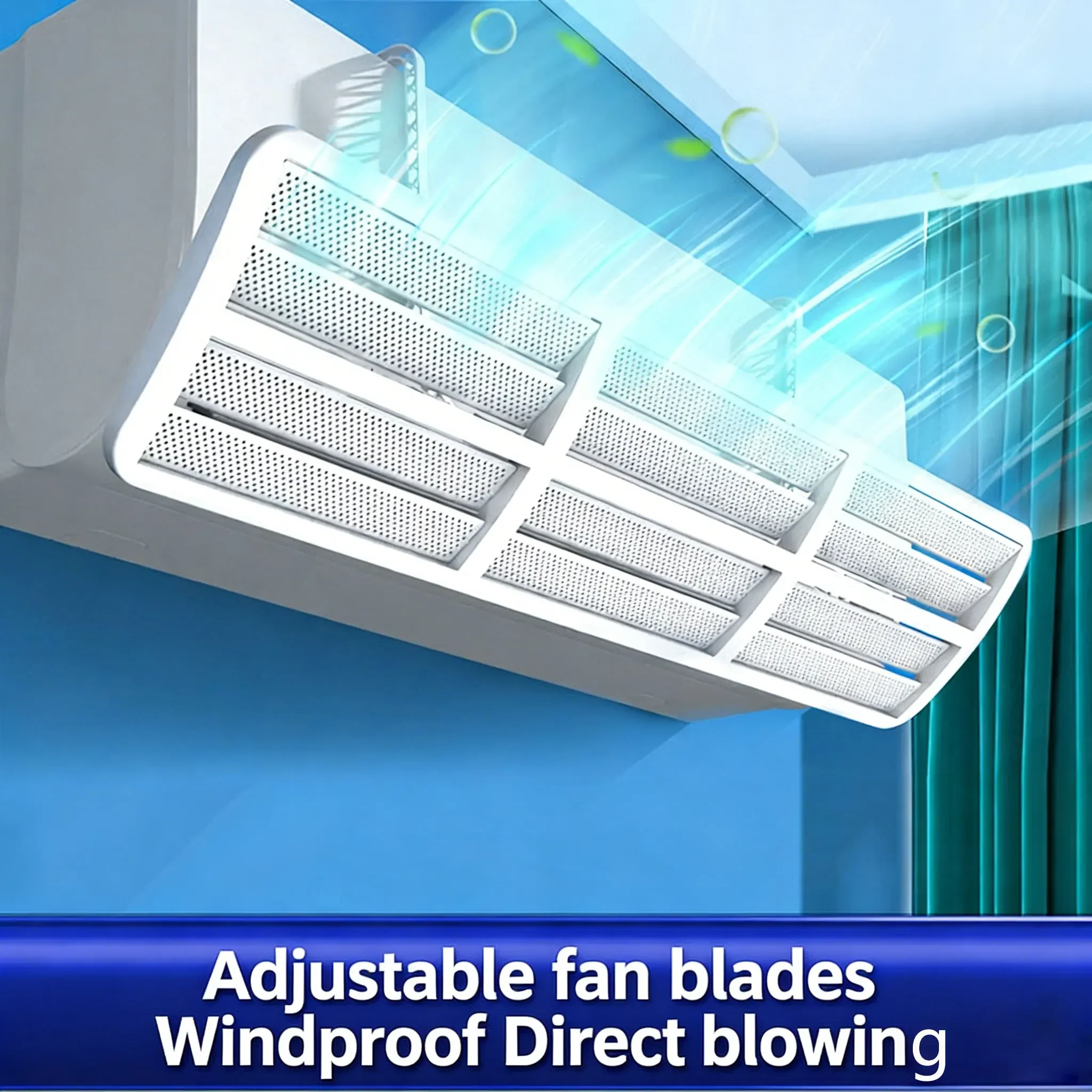 Air conditioner wind deflector anti-direct blowing cold air outlet baffle confinement cover air guide hood wallmounted universal