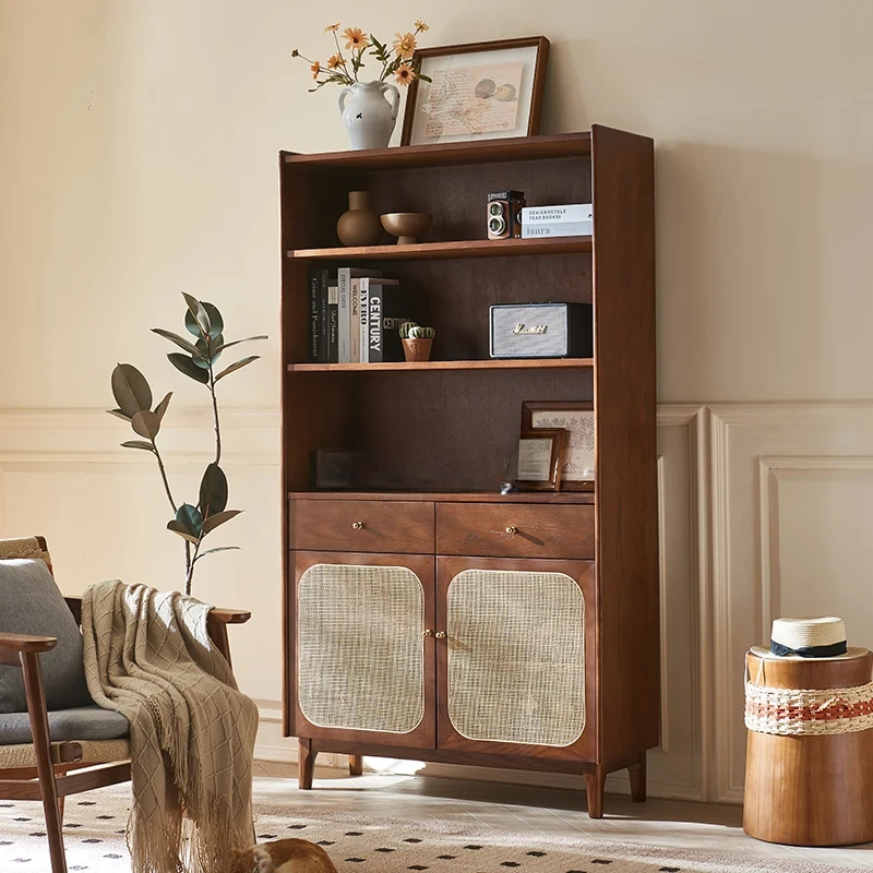 Vitrine einfacher Wandrahmen für Zuhause, Rattan-Vitrine