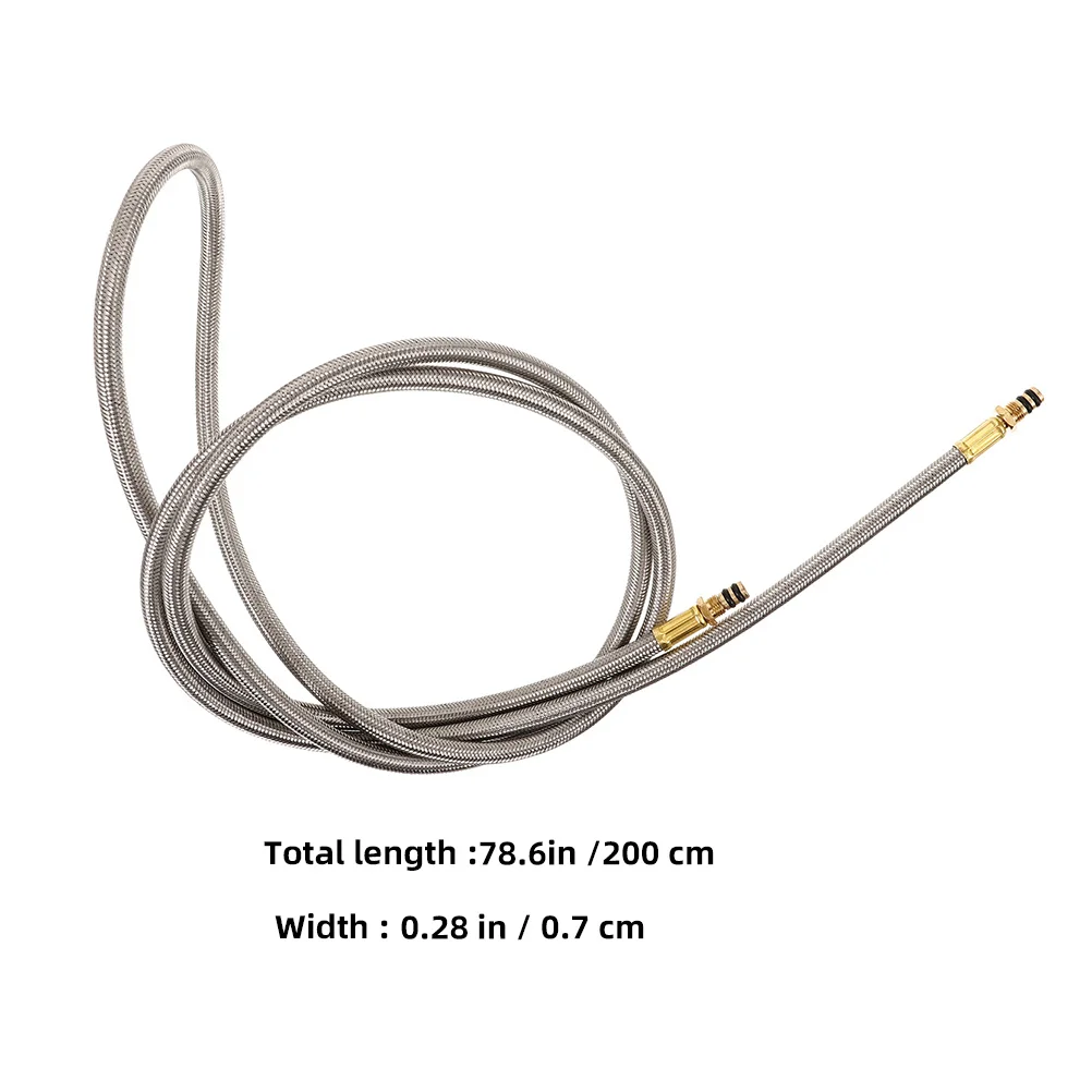 موقد اتصال أنبوب الموقد تمديد خرطوم الفولاذ المقاوم للصدأ دائم التخييم في الهواء الطلق شواء ملحق موقد خارجي تمديد خرطوم