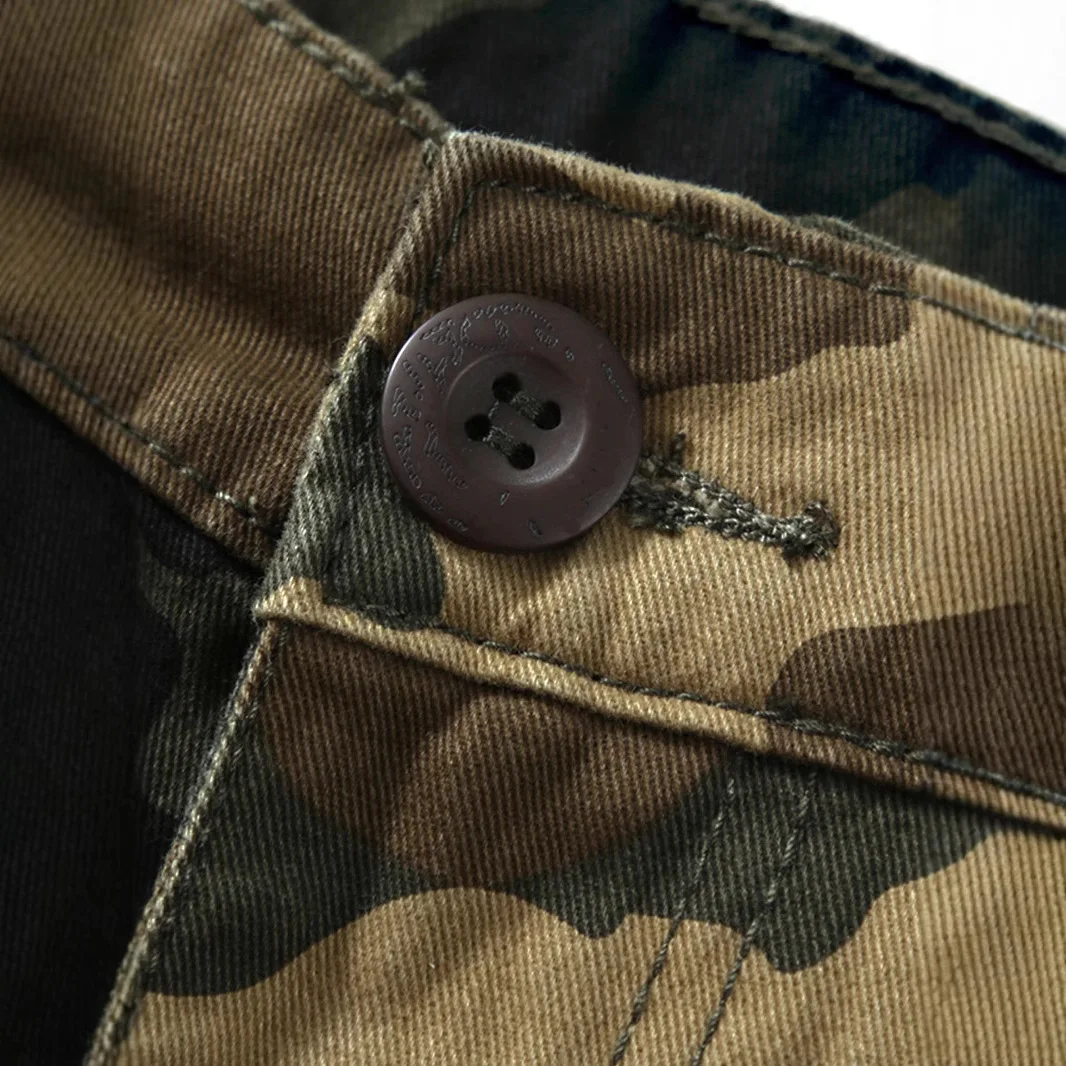Men's Camouflage Long Pants Multiple kets Slim Fit Cotton 00% Casual Trousers Cross-Border Temu Summer  Faion