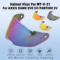 Lente protectora de visera para casco de motocicleta, para MT-V-31 AXXIS HAWK EVO SV PANTHER SV, parabrisas Anti-UV, accesorios negros transparentes para motos