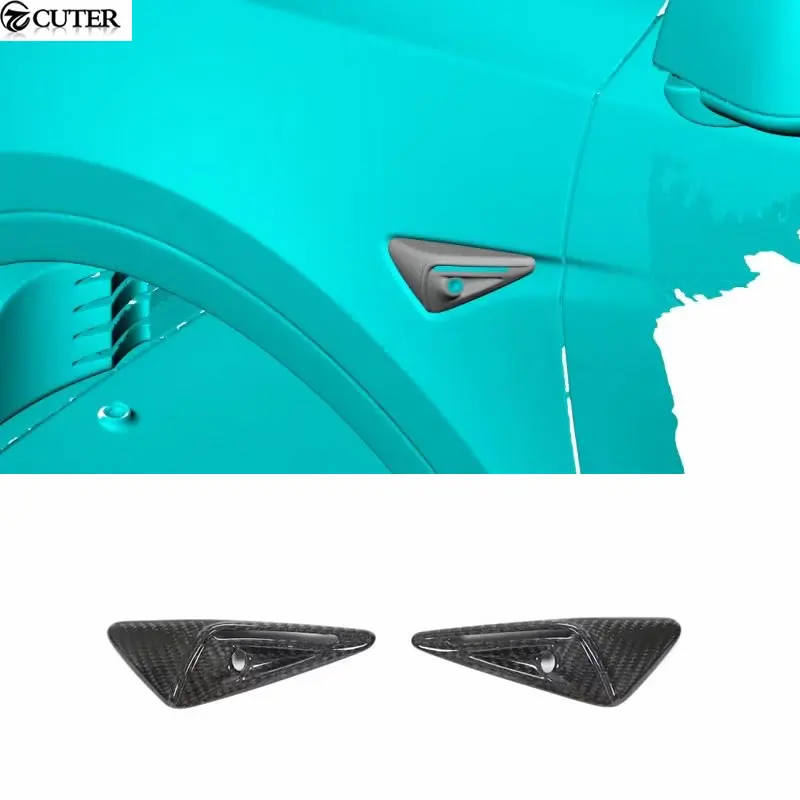 Model Y Model 3 Dry Carbon Fiber Front Fender Vent Cover for Tesla Model Y 3 Car Body Kit