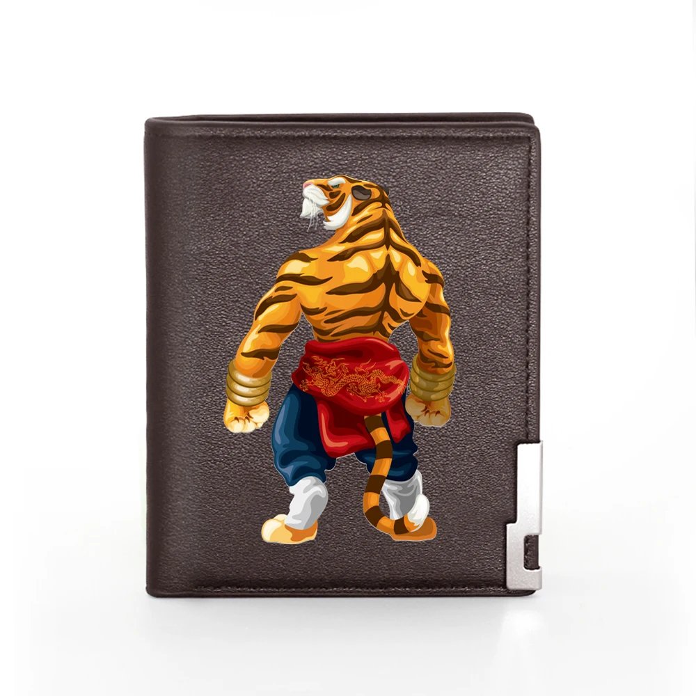 New Arrivals Fashion Chinese Zodiac Tiger classic Printing Pu Leather Wallet Men Women Billfold Credit Card Holders Short Purses