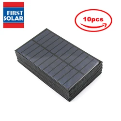 10pcs pannello solare 5.5V 1.65W 300mA cella solare policristallino 5V 300mA regolatori di carica modulo solare batteria esterna 3.7V fai da te