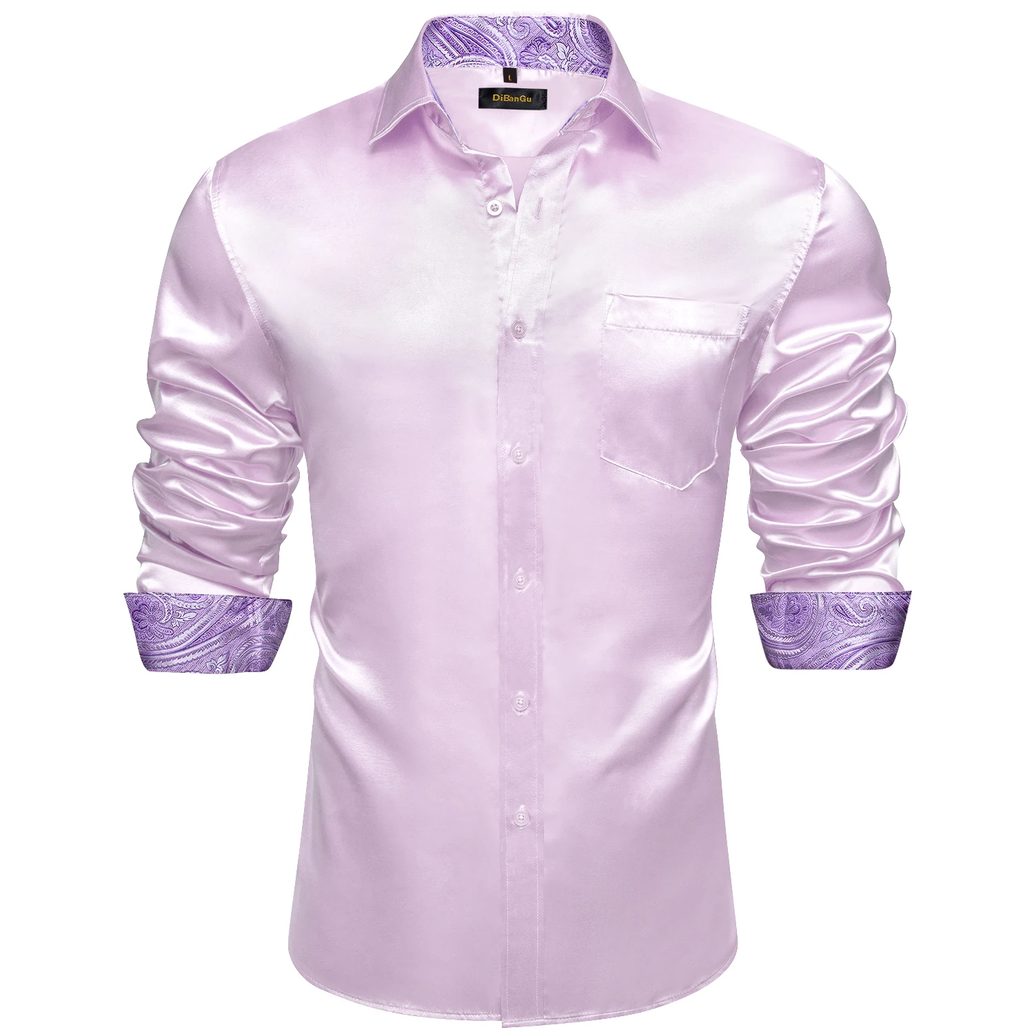 Mens Satin Silk Dress Shirt - Luxus Elegante Kleid Shirts für Männer