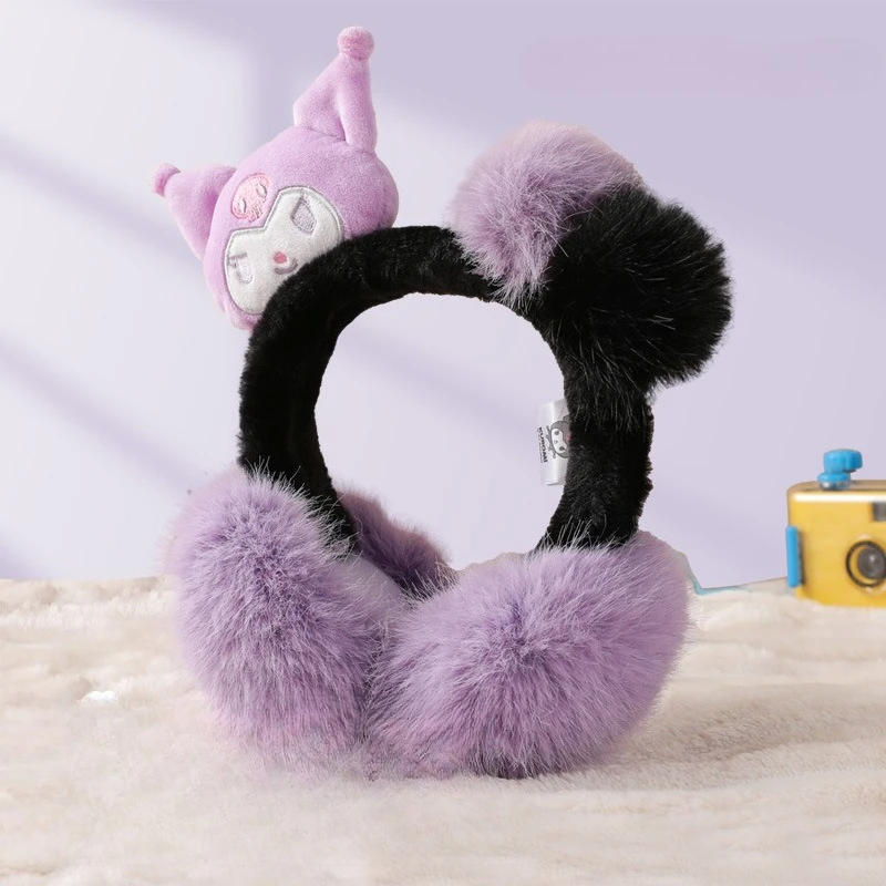 MINISO Sanrio coppe per orecchie calde invernali per bambini per orecchie calde per ragazze, orecchie per bambini medie e grandi, cartoni animati freddi e antivento