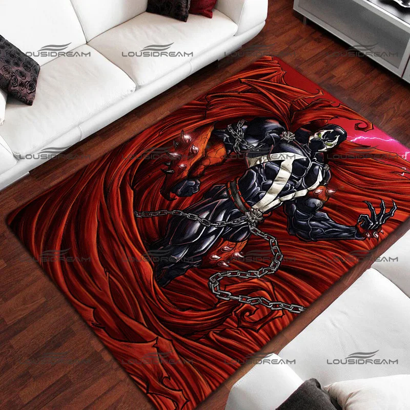 Horror Hellbringer Pattern Decorative Carpet Square Flannel Spawn Rugs Modern Home Living Room Floor Mats Bedroom Carpet