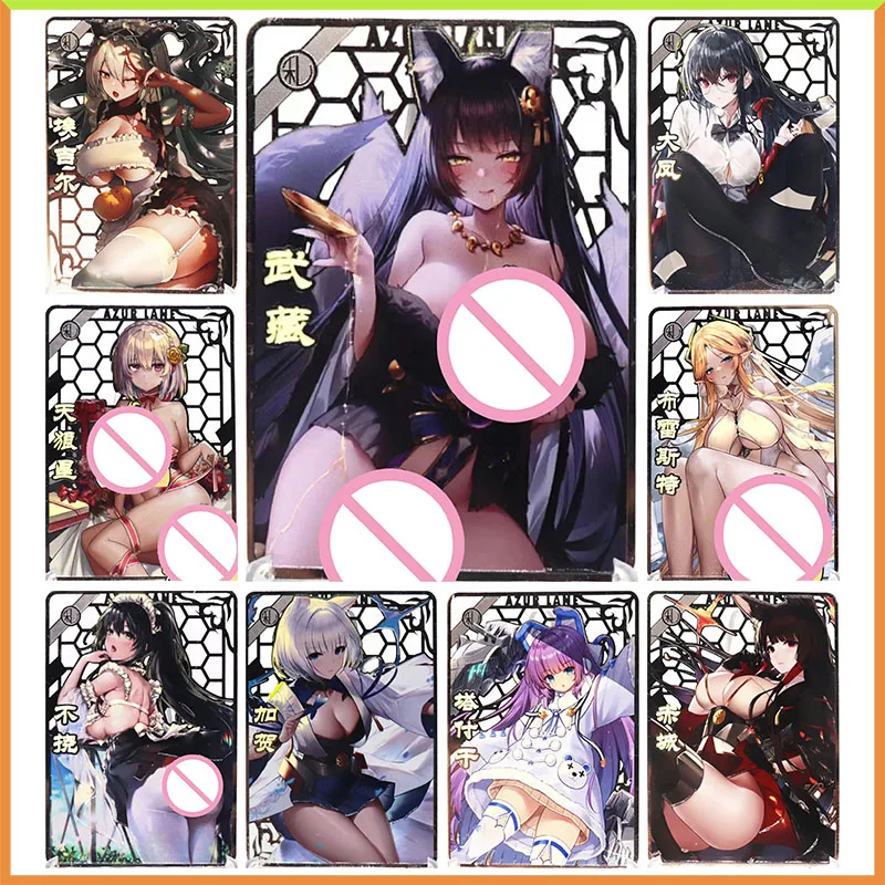 

Anime Goddess Story DIY ACG Laser Metal Cutout Refractive Foil Taiho Toys for boys Collectible Cards Christmas Birthday Present