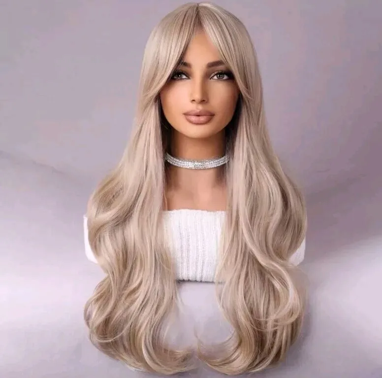 

Платиновая смесь BLONDE HAIR, многоцветная волнистая вьющаяся челка