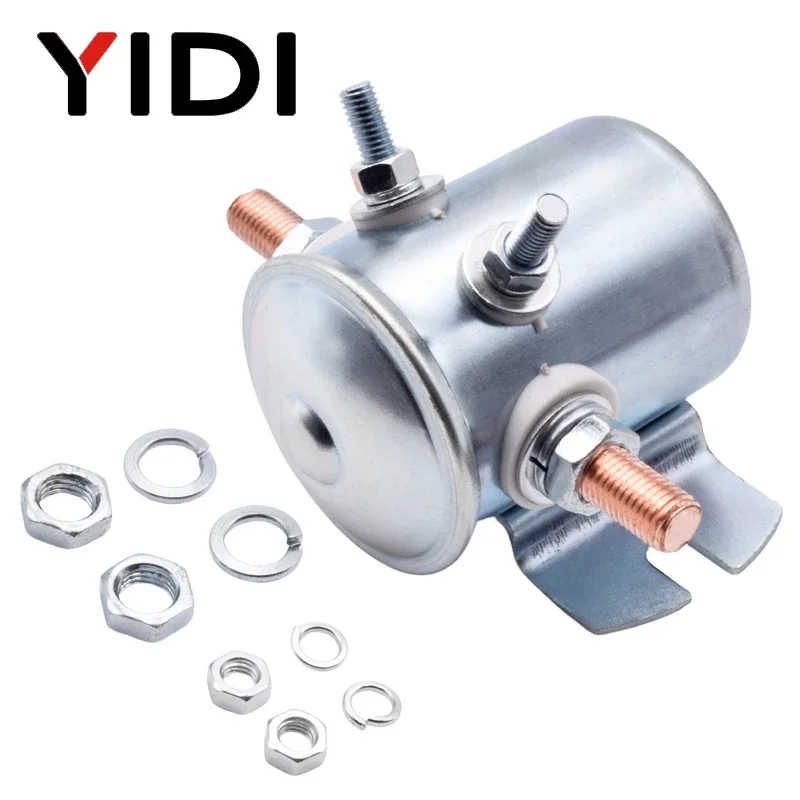 

Universal High Current Car Electric Winch Solenoid Motor Starter Relay 12V 24V DC 4 Terminals Fit Golf Cart Forklift Marine