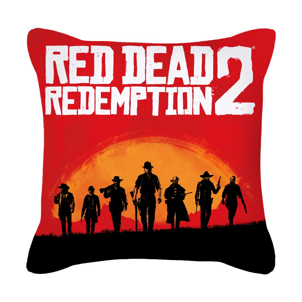 Red Dead Redemption Christmas Decorations for Home Decor Items Living Room Decoration Decorative Cushions Cover for Sofa Nordic