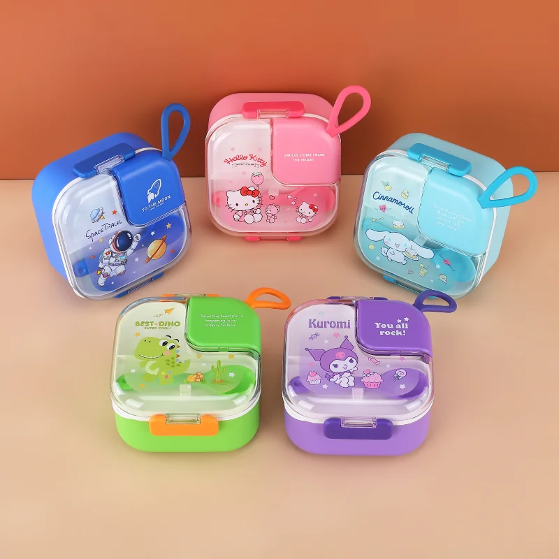 

Горячая коробка для завтрака Sanrio Girl из нержавеющей стали Hello Kitty Kawaii, милая модная простая и удобная портативная коробка для завтрака в подарок