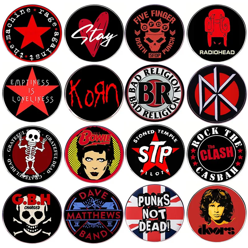 

New Rock Band Logo Enamel Pin Music Album Badge Pop Band Brooch Jewelry Gift Clothing Accessories Wholesale for Fans and Friend