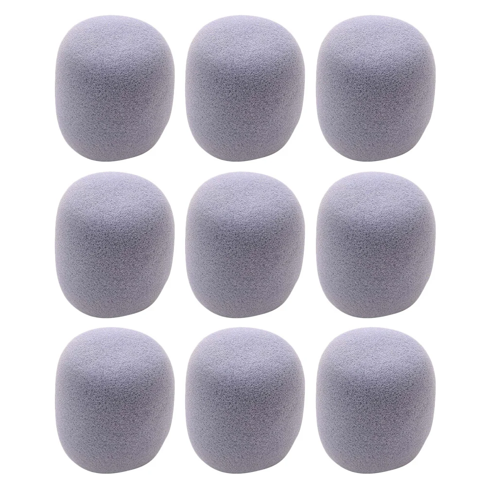 

9pcs Microphone Cover Eva Anti-Noise Mic Cushion Breathable Voice Tube Protector For Ktv Conference Stage Performance