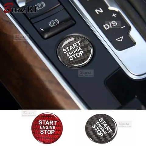 For Audi A3 A4 A5 A6 A7 A8 B8 B9 B6 C6 Q2 Q3 Q5 Q7 TT real Carbon Fiber One-button Start Protection Sticker