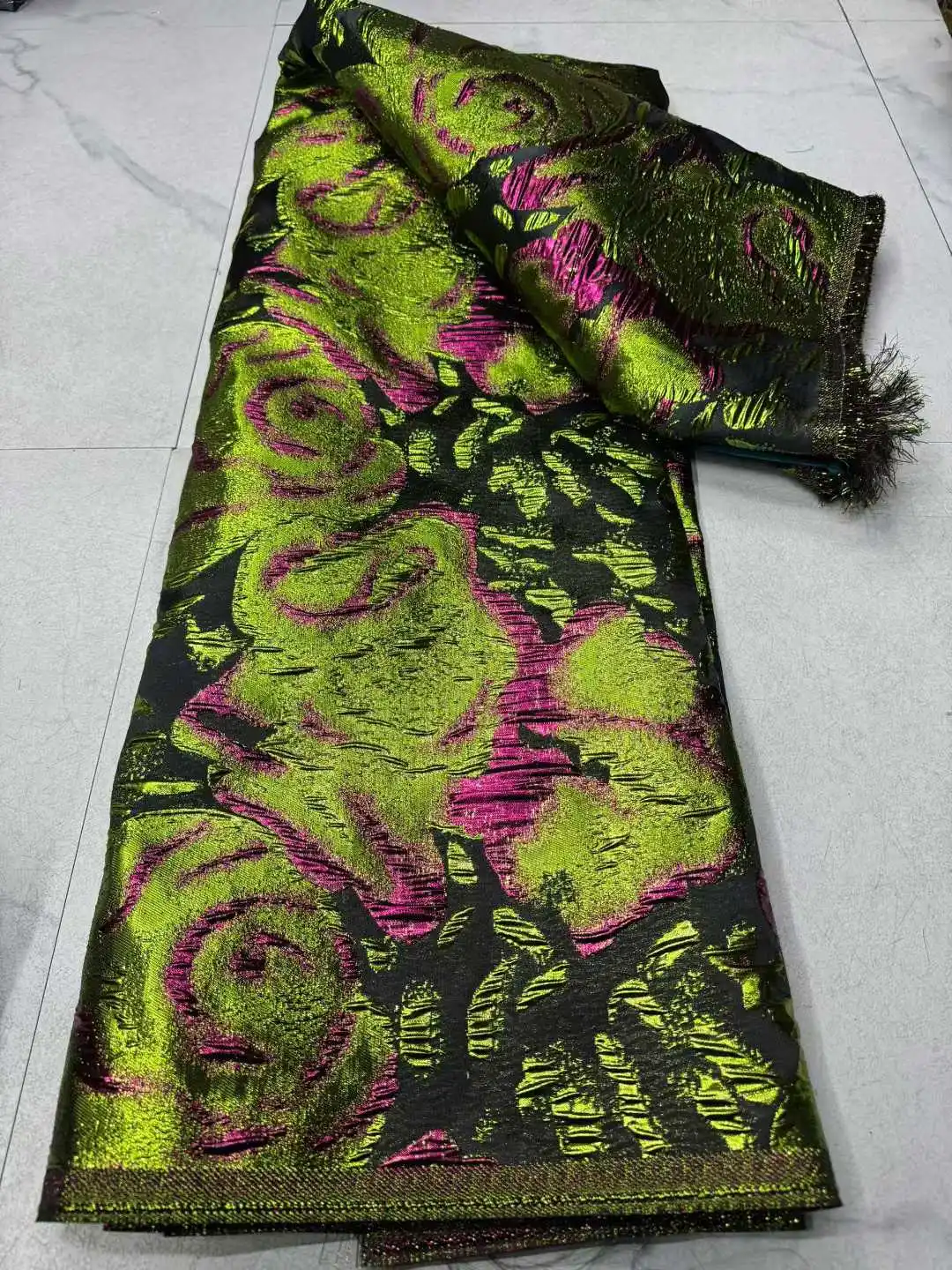 

Высококачественная жаккардовая кружевная ткань 2026, 5 ярдов, французский брокат